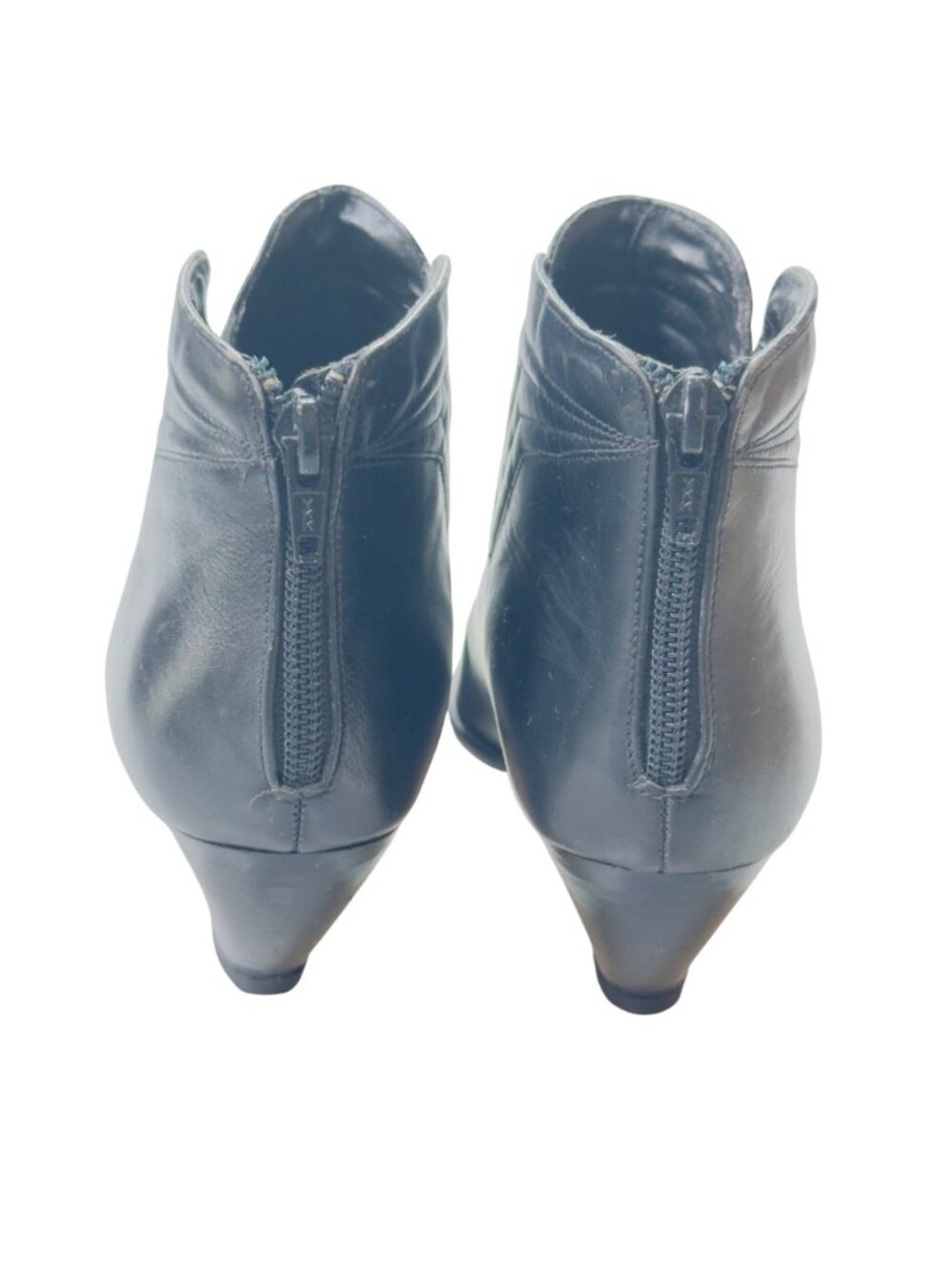AMANDA SMITH Women's Black Leather Ankle Boots Sz 7.5M Made In Brazil - Picture 4 of 10